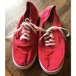 Red Vans sneakers